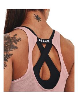 Camiseta Mujer Under Amour Fly-By Rosa