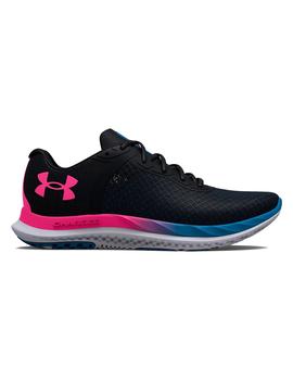 Zapatilla Mujer Under Armour Charged Negra Rosa