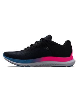 Zapatilla Mujer Under Armour Charged Negra Rosa