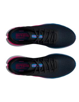 Zapatilla Mujer Under Armour Charged Negra Rosa