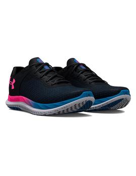 Zapatilla Mujer Under Armour Charged Negra Rosa