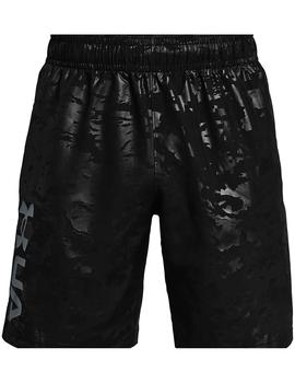 Pantalón corto Under Armour Woven Emboss Negro