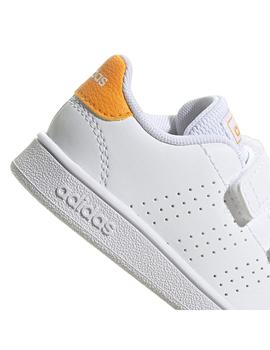 Zapatilla Baby adidas Advantage CF I Blanco/Nara