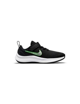 Zapatilla Niño Nike Star Runner Negra Verde Plata