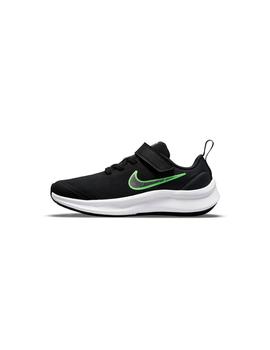 Zapatilla Niño Nike Star Runner Negra Verde Plata