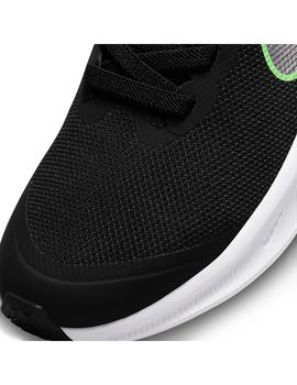 Zapatilla Niño Nike Star Runner Negra Verde Plata