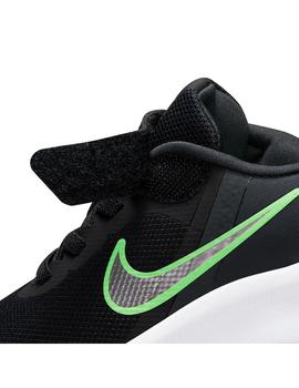 Zapatilla Niño Nike Star Runner Negra Verde Plata