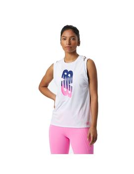 Camiseta Mujer New Balance Rlntls Blanca