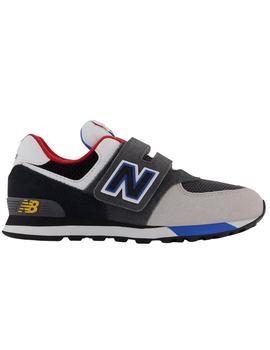 Zapatilla Niño New Balance 574 Gris Negro