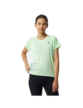 Camiseta Mujer New Balance Prt F Flt Verde