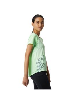 Camiseta Mujer New Balance Prt F Flt Verde