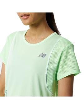 Camiseta Mujer New Balance Prt F Flt Verde