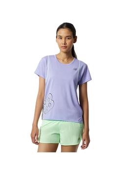 Camiseta Mujer New Balance Prt F flt Lila