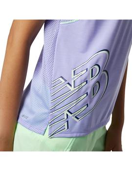 Camiseta Mujer New Balance Prt F flt Lila