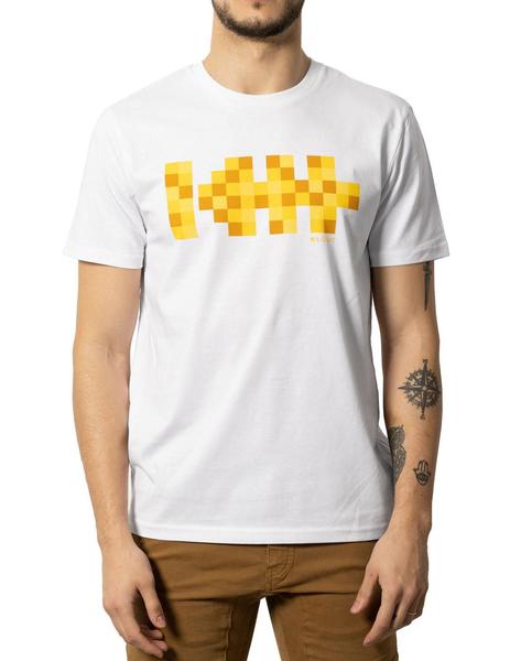 Camiseta Hombre Klout Pixel Blanca