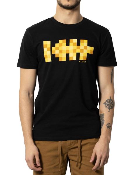 Camiseta Hombre Klout Pixel Negra.