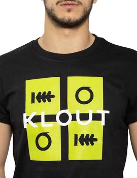 Camiseta Unisex Klout Puzzle Neon Negro