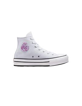 Converse rosas top plateadas