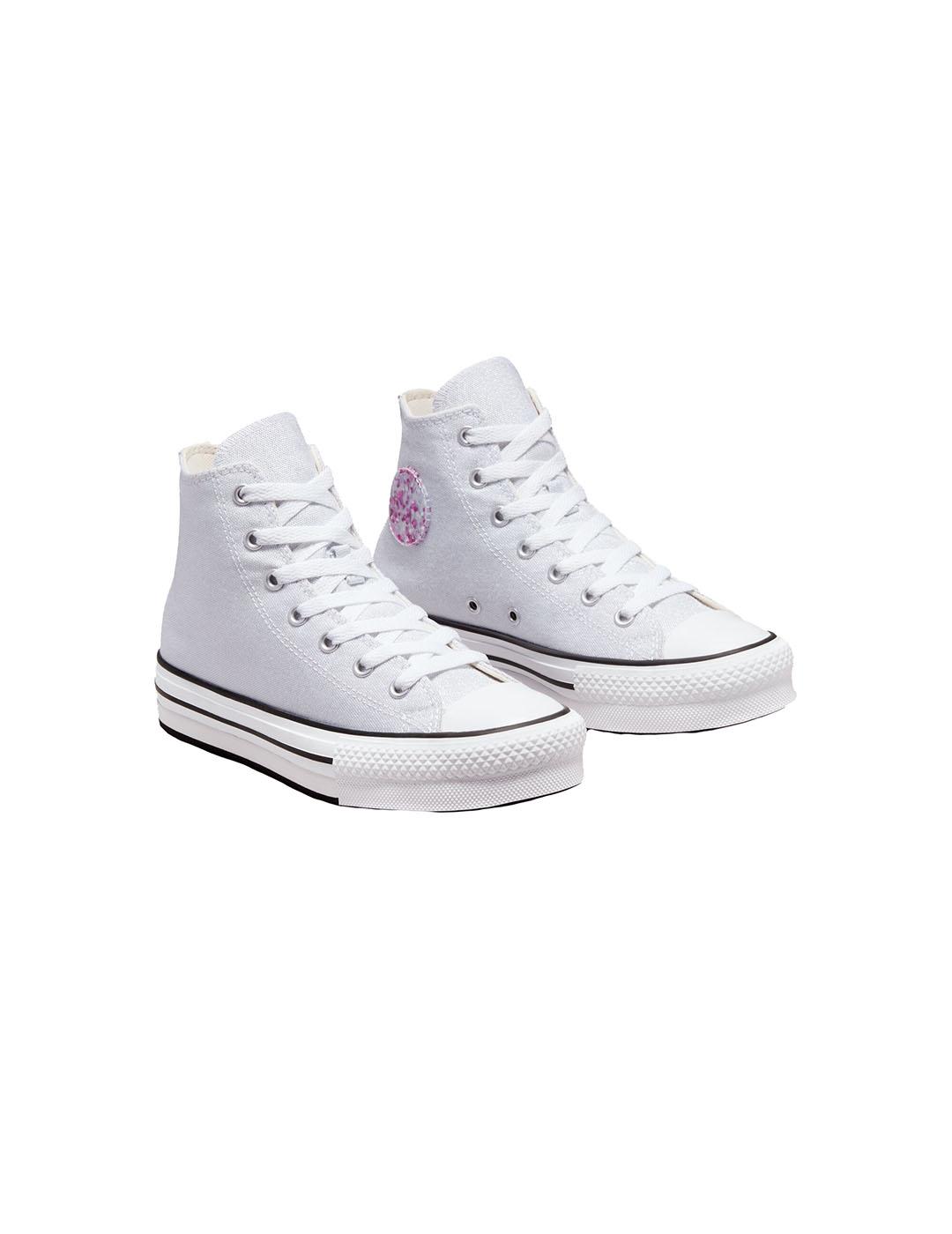 Zapatilla converse plateada sale