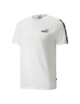 Camiseta Hombre Puma Essentials+ Tape Blanca