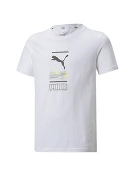 Camiseta Niñ@ Puma Alpha Graphic Blanca