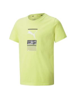 Camiseta Niño Puma Alpha Graphic Amarilla