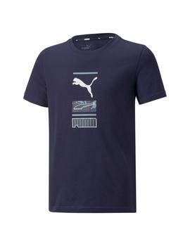 Camiseta Niño Puma Alpha Graphi Azul