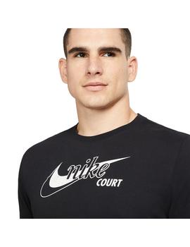 Camiseta Hombre Nike Swoosh Tennis Negra