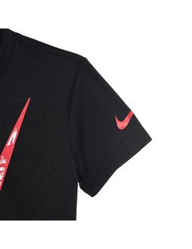 Camiseta Niño Nike Texture Swoosh Negra