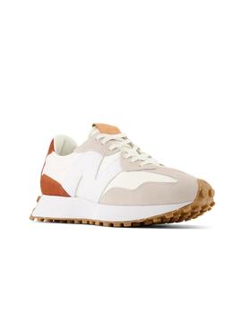 Zapatilla Mujer New Balance 327 Crema Naranja