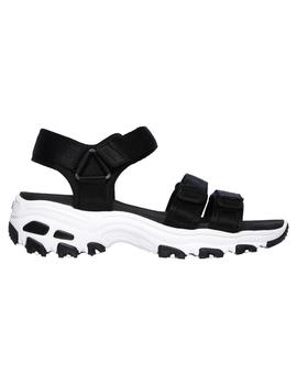 Sandalia Mujer Skechers D'Lites Negro