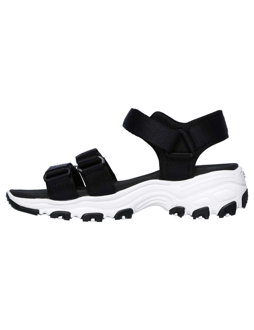 Sandalia Mujer Skechers D'Lites Negro