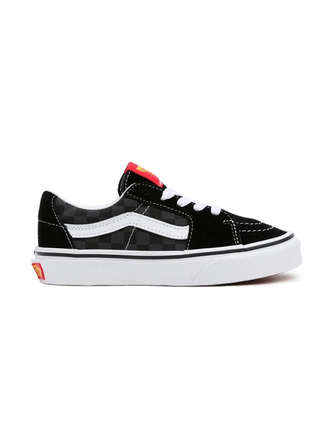 Vans negras de cuadros online