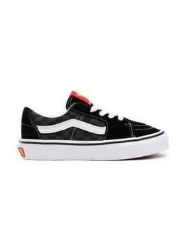 Zapatilla Niño Vans Sk8 Low Negra Cuadros