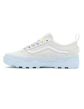 Zapatilla Mujer Vans Old Skool Wc Beige Azul