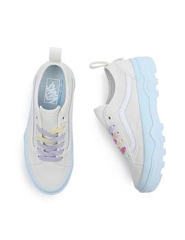 Zapatilla Mujer Vans Old Skool Wc Beige Azul