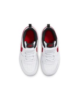 Zapatilla Niño Nike Court Borough Blanca Roja