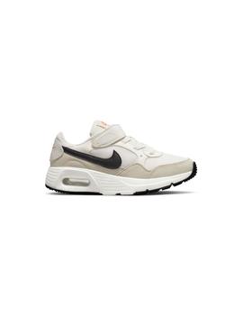 Zapatilla Niño Nike Air Max Sc Blanca Beige Negro