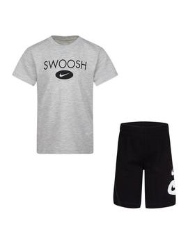 Conjunto Niño Nike Swoosh Gris