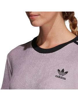 Camiseta adidas 3 Bandas Lila Mujer