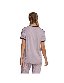 Camiseta adidas 3 Bandas Lila Mujer