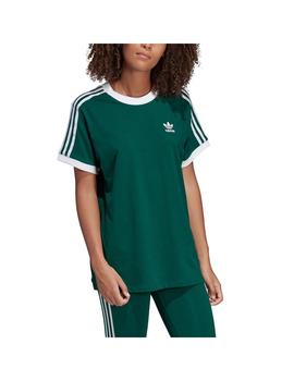 Camiseta adidas 3 Bandas Verde Mujer