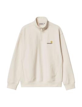 Sudadera Hombre Carhartt WIP HalfZip American Gris