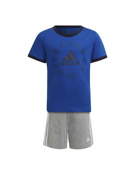 Conjunto Niño adidas Lk Logo Azul Gris