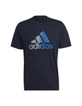 Camiseta Hombre adidas D2m Logo Marino