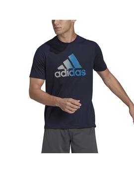 Camiseta Hombre adidas D2m Logo Marino