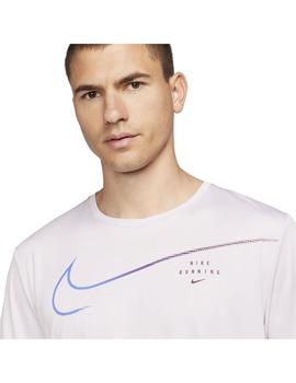 Camiseta Hombre Nike Df Uv Run Lila