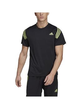 Camiseta Hombre adidas Ti Tee Negro/Lima