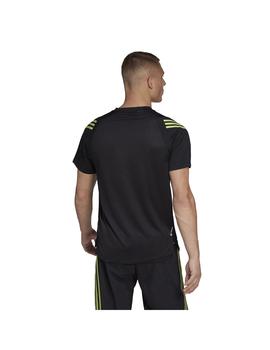 Camiseta Hombre adidas Ti Tee Negro/Lima