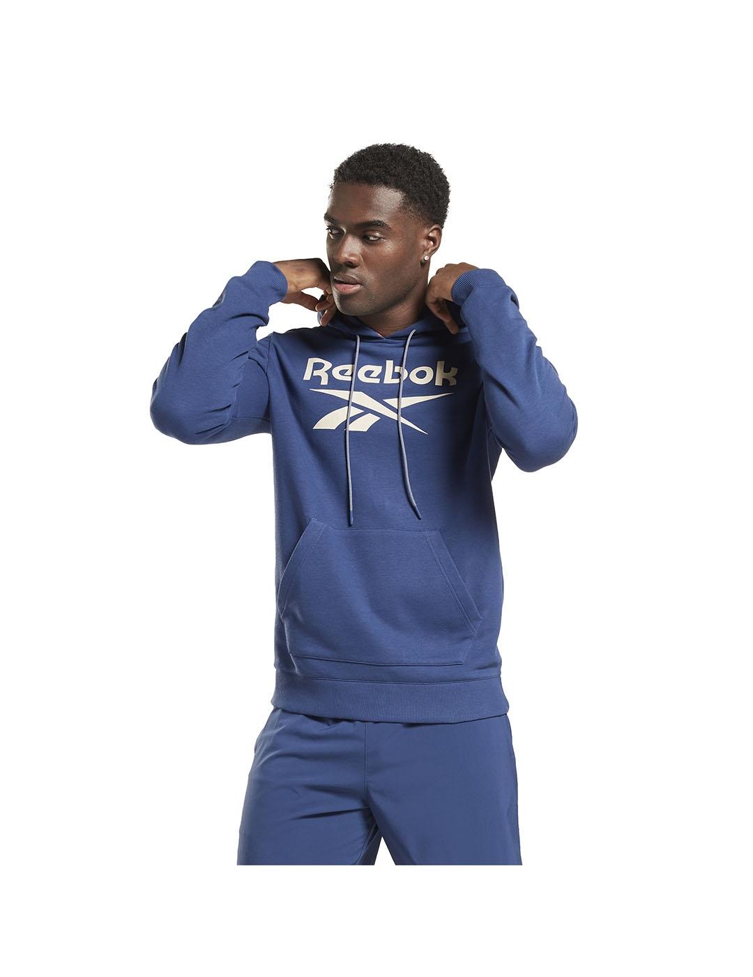 Sudadera Hombre reebok Stripe Hoodie Azul